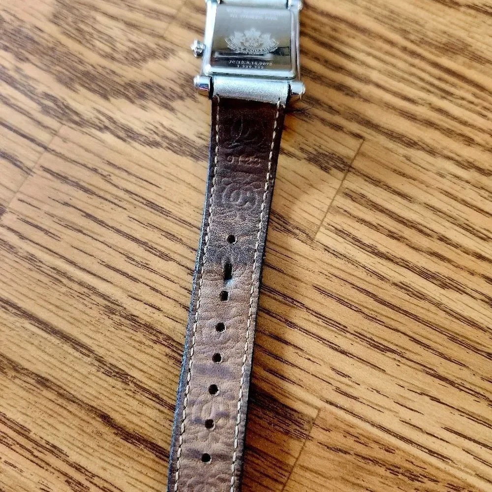 JUICY COUTURE G&P Silver And Leather Ladies Watch VINTAGE INSPIRED